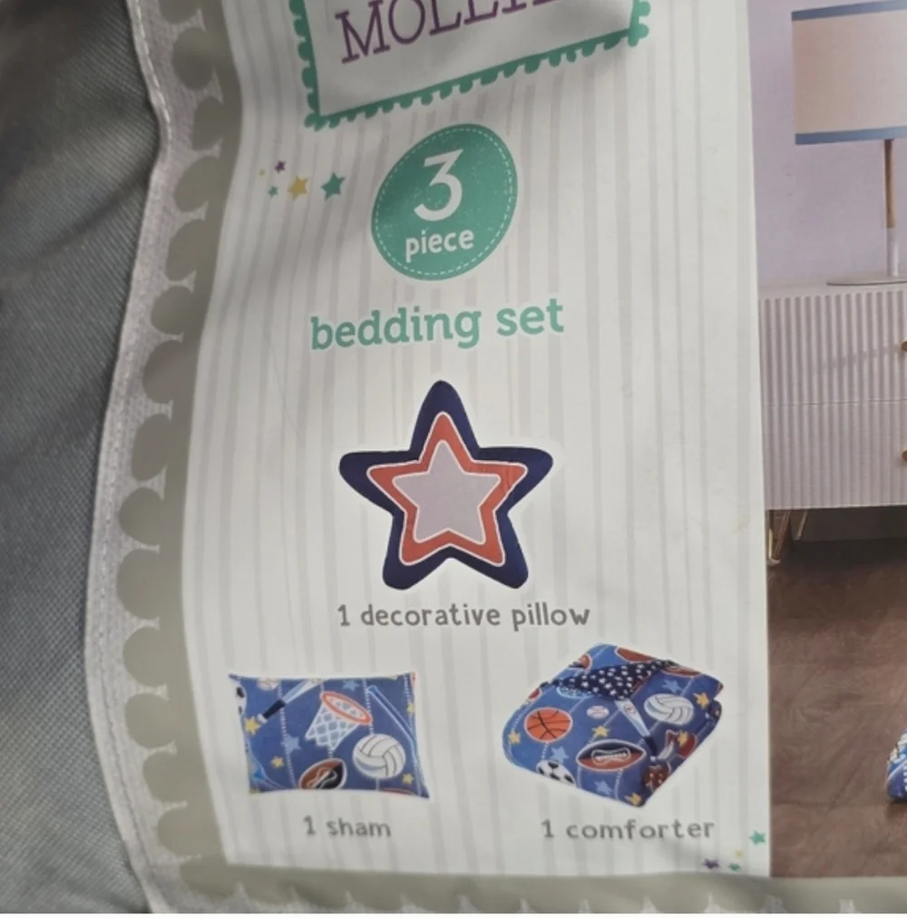 Mason & Mollie Sports 3-piece Bedding Set TWIN/TXL, NWT